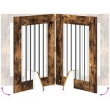  Vrata za pse s postoljem 6 pcs Dimljeni hrast 60 x 80 cm | Eponuda.ba