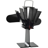  Ventilator za peć na toplinski pogon s 2 lopatice crni | shoptok.hr