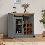  Komoda HALDEN s kliznim vratima siva 80x40x80 cm puno drvo | shoptok.hr