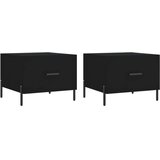 vidaXL klubske mizice 2 kosa črne 50x50x40 cm inženirski les | Shoptok.si