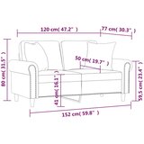  Dvosjed s ukrasnim jastucima tamnozeleni 120 cm baršunasti | shoptok.hr