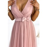 numoco basic Women's tulle dress with neckline and bow Numoco | Shoptok.si