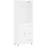 Maison Chic Visoka omara - Komoda - Predalnik bela 69,5x34x180 cm inženirski les, (21719182) Cene