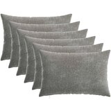  Jastuk s jastukom HEERLEN 6 kom. Tamnosiva Tkaničina Chenille - Tamnosiva 30 x 50 cm 6 | shoptok.hr