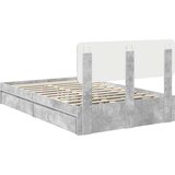  Postelja s shranjevanjem z vzglavjem Betonsko siva 135 x 190 cm, (5000106824) | Shoptok.si