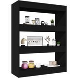 Ormarić za knjige / sobna pregrada crni 80x30x103 cm drveni | shoptok.hr