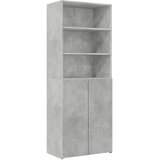 Ormarić za pohranu boja betona 70x42,5x225 cm konstruirano drvo | shoptok.hr