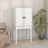  Visoka komoda bijela 60 x 40 x 120 cm od masivne borovine | Eponuda.com