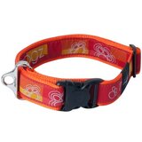 Rogz special agent klasična ogrlica za pse tango paws, 40mm, xxl, narandžasta Cene