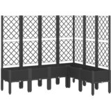 Maison Chic Cvetlično korito - Cvetlični Lonec z oporno mrežo črno 160x120x142 cm PP, (21788720) Cene