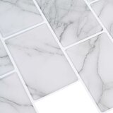  Subway pločica 10 pcs Bijeli mramor 30 x 30 cm Poliuretan i PET | shoptok.hr