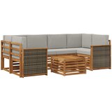  Set vanjskih sofa 7 kom. Prirodna i svjetlosiva | shoptok.hr