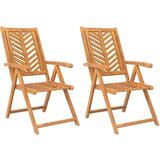 Maison Chic Vrtni stoli - Stol za vrt s prilagodljivim naslonjalom 2 kosa trdna akacija JS2002, (21876973) | Shoptok.si