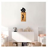 Wallity chıld and balloons black decorative wooden wall accessory | Eponuda.com