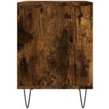 vidaXL Nočna omarica 2 kosa dimljen hrast 40x35x50 cm inženirski les | Shoptok.si