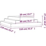  Visoka greda 110x110x27 cm trden les douglas, (20759002) | Shoptok.si