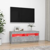 TV ormarić s LED svjetlima siva boja betona 100 x 35 x 40 cm | shoptok.hr