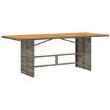 vidaXL 9-dijelni vrtni bistro set od poliratana s jastucima sivi | shoptok.hr