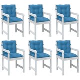  Jastuci za stolice 6 kom prošarano plavi 100x50x7 cm od tkanine | shoptok.hr