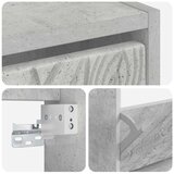  Ormar za cipele na zidu DELFT 71 x 17 x 86 cm Konstruirano drvo - Betonska siva | shoptok.hr
