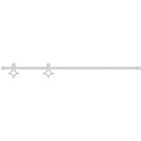  Komplet opreme za drsna vrata 183 cm jeklo bele barve, (5000215464) | Shoptok.si