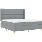 Box spring krevet Svijetlo siva 180 x 200 cm tkanina | shoptok.hr