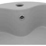 vidaXL Razkošen umivalnik mat svetlo siv 36x13 cm keramičen | Shoptok.si