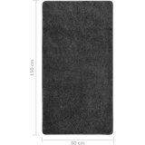  Čupavi tepih tamnosivi 80 x 150 cm protuklizni | shoptok.hr