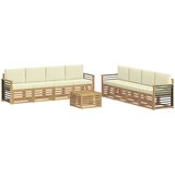  Setovi sofa s jastukom 9 pcs Bijela i krem Poliester | shoptok.hr