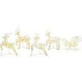 vidaXL LED jelene med 40 LED 5 pcs Zlata PET | Shoptok.si