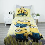 Jerry Fabrics Žuta /siva pamučna dječja posteljina za krevet za jednu osobu 140x200 cm Mimoni All for One – | shoptok.hr