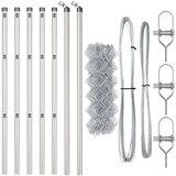  Ograda od lančane veze s 7 stupova 0.4x10 m Pocinčani čelik | shoptok.hr