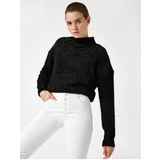 Koton Women's Turtleneck Long Sleeve Knitwear Sweater