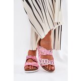 S. BARSKI Women's Slippers With Buckles And Glitter Pink S.Barski | Shoptok.si