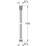 Grohe Relexa tu&amp;scaron; crevo 1750mm 28139001 Slike