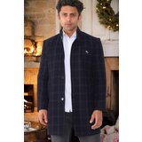 Dewberry PLT8367 MEN'S COAT-PATTERNED LIGHT NAVY BLUE Cene