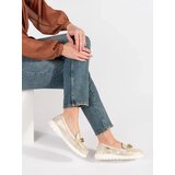 GOODIN Suede gold loafers with chain | Shoptok.si