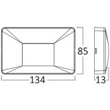 Braytron zidna rasvjeta led 3W 160lm 3000K IP65 vekta-b wls crna četvrtasta | shoptok.hr