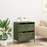 vidaXL Komoda maslinastozelena 68x39x73,5 cm hladno valjani čelik | shoptok.hr