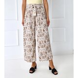 Gemre White-beige women's wide pleated pants Latifa | shoptok.hr