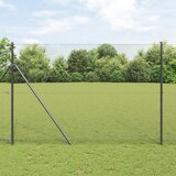 vidaXL varjena žična ograja s 13 stebri siva 1.4x50 m jeklo | Shoptok.si