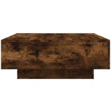 vidaXL Stolić za kavu s LED svjetlima boja dimljenog hrasta 80x80x31cm | shoptok.hr