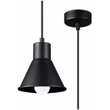 Nice Lamps Črna viseča svetilka s kovinskim senčnikom 14x14 cm Martina - Nice Lamps