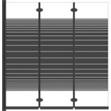  Sklopiva pregrada za tuš 3 panela 130 x 130 cm ESG crna | shoptok.hr