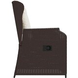  Vrtna klupa s jastukom 2 pcs Smeđa Poli ratan | shoptok.hr