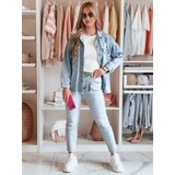 DStreet Spodnie damskie jeansowe skinny z paskiem FITARINKA niebieskie | shoptok.hr