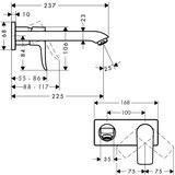 Hansgrohe Metris 225 Chrome uzidna baterija (slavina) za umivaonik sa odlivnim ventilom sifona nezatvorivim 31086000 Cene