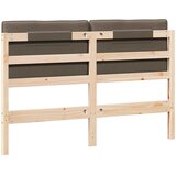  Tapecirani uzglavlje Smeđa i taupe 135 cm Čvrsto borovo drvo | shoptok.hr