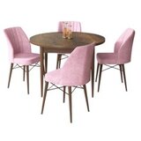 Hanah home rox - baroque, pink baroquepink dining table & chairs set (5 pieces) | Eponuda.com