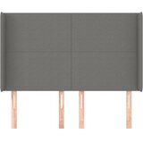  Uzglavlje s ušima tamnosivo 147x16x118/128 cm od tkanine | shoptok.hr